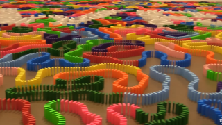 World Record Longest Domino Line Video Is Hypnotizing