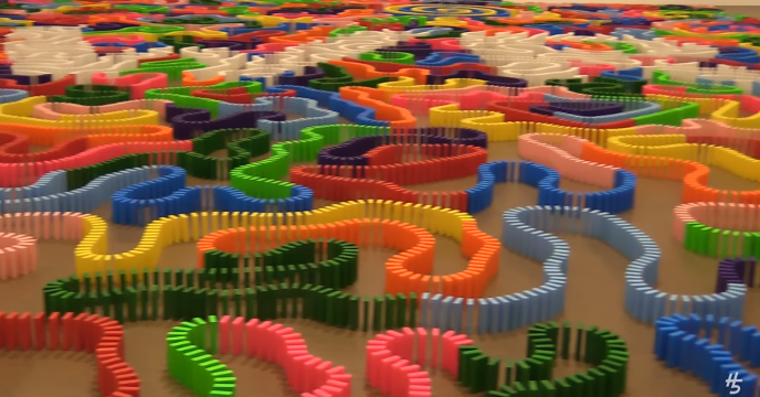 World Record Longest Domino Line Video Is Hypnotizing